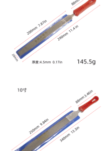 Lime à main diamantée multi-tailles 6, 8, 10, 12 pouces, lime de grande taille pour couteau <span class=keywords><strong>suisse</strong></span>, tronçonneuse et affûtage général - Product Image 2