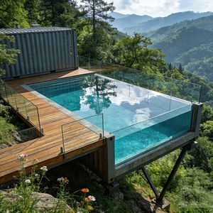 Piscina Elevada con Banco de Madera de Teca y Sistema de Filtración y Calefacción Integrado Ultrasilencioso - Product Image 1