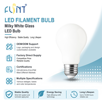 Ampoule LED en verre A19 de qualité supérieure 7W 2700K lumière ambrée Ra80 dimmable 15000 heures de durée de vie, culot E26/E27/B22 pour café, restaurant, maison