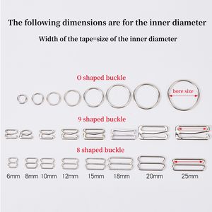 المشبك الضابط ، مخصص قابل لإعادة الاستخدام O 8 9 شكل حلقة منزلقة مشبك ، إكسسوارات الملابس الداخلية المعدنية ، الأشرطة هوك - Product Image 3