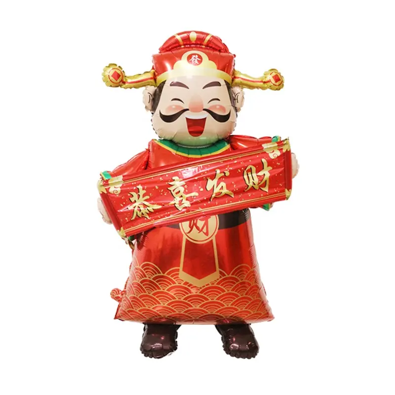 Il dio della ricchezza palloncini benedetti augurio di 2024 del nuovo anno cinese in buona fede per la decorazione del festival di primavera