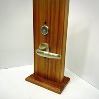 Poignée de porte courbée en chrome poli sur rosette pour ensemble de serrure à mortaise de porte intérieure en bois