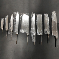 DM10BD1 Fertig montierte Griffe für Damastmesser – Schäfte mit Rattenschwanz-Design und Federstruktur – Scharfe Messerklingen für die Damastmesserherstellung