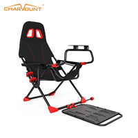 Cockpit de simulateur de course pliable avec support de volant et de levier de vitesses, cadre en acier pour Logitech Thrustmaster Fanatec