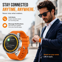 SENBONO MAX88 Herren-Smartwatch: 1,43-Zoll-Vollbildschirm, GPS, Kompass, Multisport-Modi Multifunktionale Runde Smartwatch