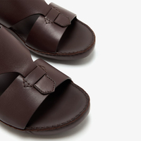 SHIKOL chaussures arabes traditionnelles faites à la main plage vacances classique dubaï pantoufle italien Premium sandales en cuir véritable pour hommes