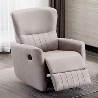 Vente en gros : Fauteuil pivotant électrique multifonctionnel moderne en tissu microfibre pour home cinéma et canapé relax