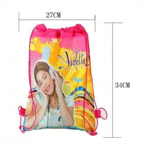 Bolsa de Tela No Tejida con Cordón y Estampado Digital de Papá Noel y Reno, con Logotipo Personalizado, para Regalo Promocional, Mochila con Cordón Navideña - Product Image 2