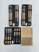 Nouveau produit : Coffret de 12 outils de sculpture sur bois avec fermeture éclair, large gamme de lames en acier allié SK2, ensemble de couteaux de précision pour le bricolage