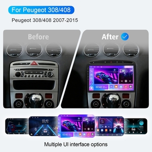 Reproductor de Audio Inteligente Rhythm de 9 Pulgadas para Entusiastas de la Modificación de Automóviles, Conexión Inalámbrica para Teléfono, Pantalla de Navegación para Peugeot 308/408 2007-2015 - Product Image 2