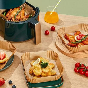 Dùng Một Lần Vuông 20*5Cm Nhà Bếp Nồi Chiên Không Khí Nướng Nấu Ăn Giấy Lót Tùy Chỉnh Giấy Da Lót Silicone Tráng Nồi Chiên Không Khí Giấy - Product Image 6