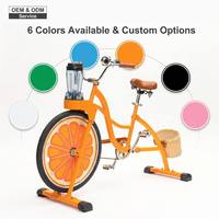 EXI 26-inch Oranje Sapcentrifuge Smoothie Blender Fitnessfiets Enkelvoudige Versnelling Stalen Frame 150kg Draagvermogen