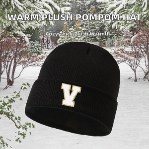 Autumn <b>Winter</b> Thickened Plush Knitting <b>Hat</b> Fried Dough Twists Pattern Solid Color Caps Beanie 100% Acrylic Common Travel - Product Image 2