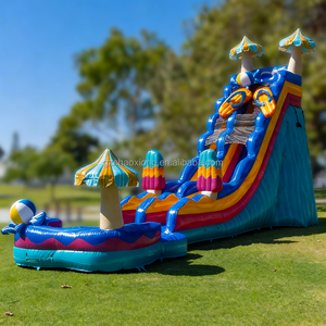 <span class=keywords><strong>Toboggan</strong></span> <span class=keywords><strong>aquatique</strong></span> gonflable géant pour enfants et adultes sur le thème de l'Hawaï, pour fêtes sur la plage, avec piscine - Product Image 3