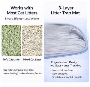 Bac à litière intelligent pour chats de tous âges, 80L, grande capacité, surveillance intelligente, nettoyage automatique, contrôle des odeurs et sans poussière - Product Image 4