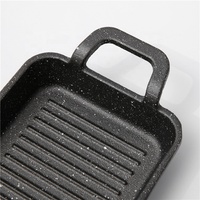 Plaque de cuisson carrée en fonte antiadhésive à motif nid d'abeille pour grillades, steaks, poisson, Teppanyaki, compatible gaz - Meilleures ventes