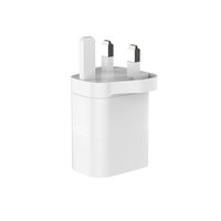 Chargeur de voyage USB-C PD 20W pour le Royaume-Uni, adaptateur secteur compact pour téléphone et écouteurs, certifié RoHS ETL FCC CE