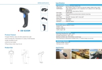 Escáner de código de barras portátil CMOS 2D con cable LED Aimer de 617nm rentable de Hish de 2017