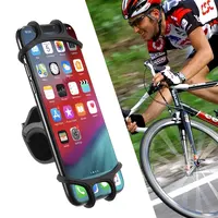 Penahan Ponsel Sepeda Silikon, Dudukan Telepon Genggam Pit untuk Sepeda Tahan Air