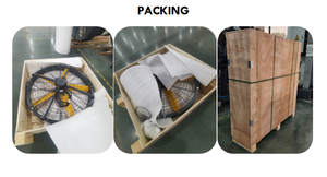 มอเตอร์ PMSM ประหยัดพลังงาน ขนาด 47 นิ้ว 110V / 220V / 380V พัดลม HVLS ขนาดใหญ่ พัดลมติดผนังอุตสาหกรรม ความเร็วสูง - Product Image 4