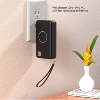 Power Bank Portabel Universal 2026 Terbaru 20000mah Pengisian Cepat Layar Digital Dengan Charger Dinding AC