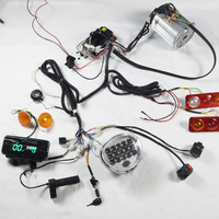 Motor DC elektrik PMSM kustom, Kit Motor DC elektrik torsi tinggi 60v72v 3kw dengan pengontrol motor sepeda Motor listrik roda tiga