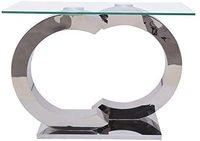 Table rectangulaire en acier inoxydable, 1 pièce, Table métallique, Style Console