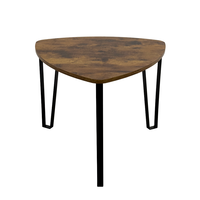Ensemble de 3 tables basses en métal/bois au design moderne XIYUAN Meubles de salon