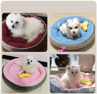 Fabricant vente en gros de petits lits ronds en peluche pour chiens et chats et accessoires