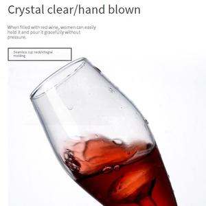 Vintage <strong>Luxury</strong> Transparent Frost Glass Goblet Fancy Valentine Red Wine Cocktail Cup for <strong>Champagne</strong> <strong>Flutes</strong> for Restaurant Bar - Product Image 5