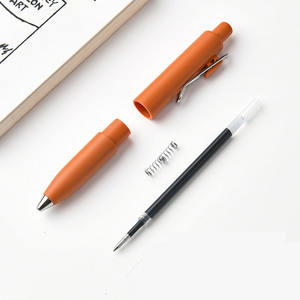 Nouveauté Stylo de poche portable couleur Morandi 0,5 mm Stylo mini petit et épais à séchage rapide Stylo gel de type pression - Product Image 6