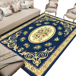 bunga karpet ruang tamu Suppliers-Modis Vintage Floral Komersial Koridor Mewah Kamar Tidur Sofa Karpet Ruang Tamu