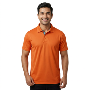 Polo de Manga Corta para Hombre, Diseño Básico a Rayas, 100% Algodón, Corte Ajustado, Tejido de Punto Informal - Product Image 1