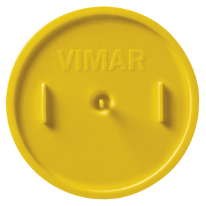 Tapa amarilla Vimar de 60 mm a prueba de mortero para accesorios de tubería - Product Image 1