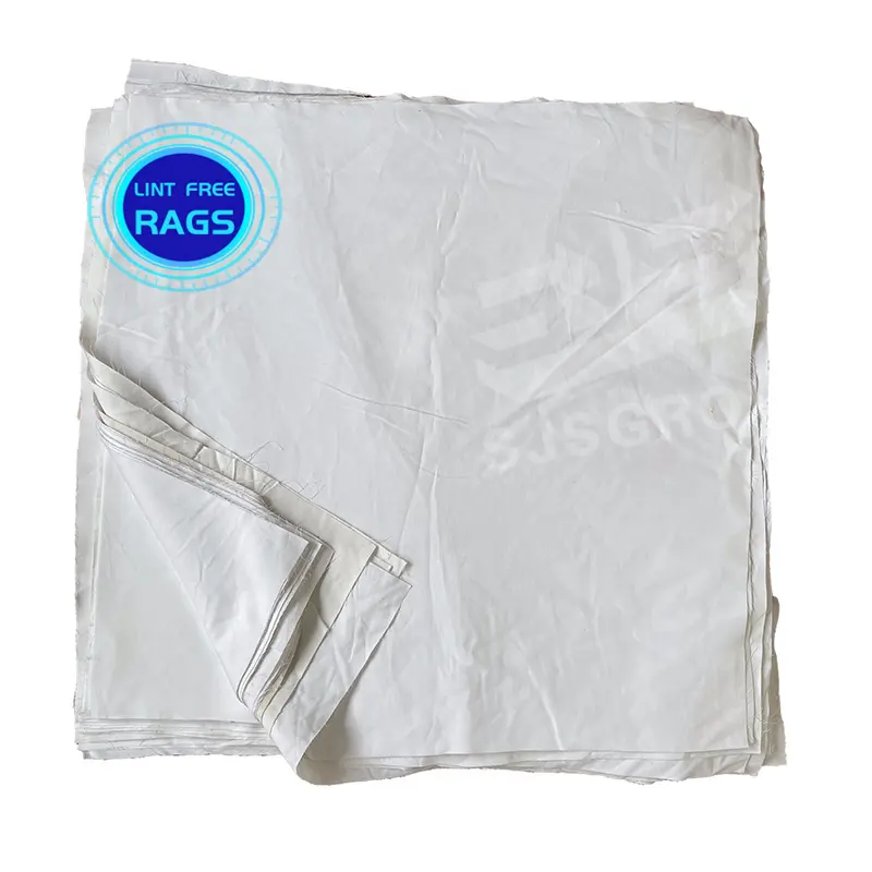 Depuis 1998 Chiffons blancs de taille standard recyclés Lingettes blanches Sac de nettoyage de chiffons 10Kg chiffon blanc