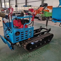 Mini-Raupenbetonmischer+Dumper-Transporter 4-in-1 Selbstladender Betonmischer-Lader Multifunktionaler Kettenbetonmischer