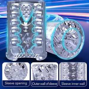 Masturbatoren Mannen Seksproduct Vibrator 9 Frequentie Roterende Stotende Aircraft Cup Zuigende Volledig Waterdichte Masturbator - Product Image 4