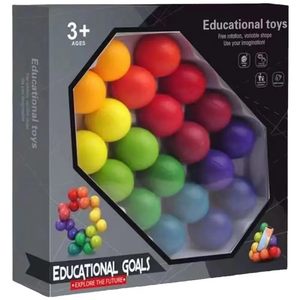 Jouet de balle colorée éducatif précoce 3d Puzzle assemblage <span class=keywords><strong>jeu</strong></span> de bricolage enfants soulagement du Stress créativité Fidget jouets - Product Image 1