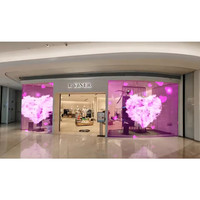 P6 P8 P10 intérieur verre Transparent Flexible Film panneau d'affichage LED bande affichage vidéo publicité mur pour centre commercial magasin