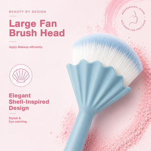 Brocha de Maquillaje en Forma de Concha de Marca Privada con Cerdas de Secado Rápido y Resistentes a la Suciedad para Uso Diario - Product Image 2