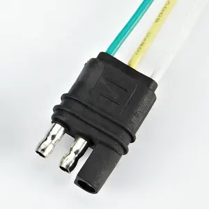 Wholesale price American style wiring harness 3pin/4way flat with cable length plug/socket trailer