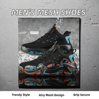Chaussures de sport décontractées pour hommes de haute qualité, lacets, respirantes, en maille, chaussures de basket-ball, semelle intérieure en caoutchouc souple antidérapante, amorti pour la marche