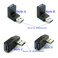 Großhandels winkel 90 Grad links rechts USB 3.0-Adapterbuchse Typ A Stecker-Buchse-Anschluss Gender-Anschluss USB-Wechsler-Stecker