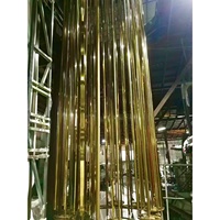 Stainless Steel Golden Pipe Pipe Stainless Pipe 201 304 Satin Finish Stainless Steel Square Tube Golden Stainless Steel Pipe Gold Mirror