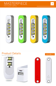 2000mAh batteria portatile di <span class=keywords><strong>4</strong></span> di emergenza smd luci a led ricaricabile con usb della banca di potere - Product Image 3
