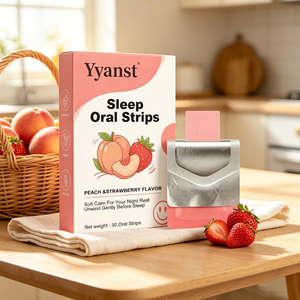 Tiras Orales Disolubles Botánicas con Extractos Herbales Sabor Durazno y Fresa para Alivio de la Acidez, 30 Tiras, Diseño de Frutas Rosadas de Dibujos Animados - Product Image 5