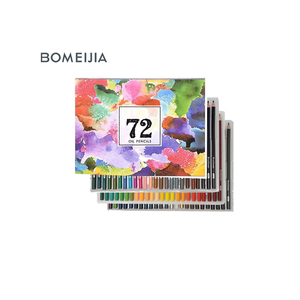 Ensemble de crayons de couleur BOMEIJIA 72 couleurs, crayons à l'huile de haute qualité, échantillon gratuit, 50 crayons ronds pour le dessin, logo OEM - Product Image 1