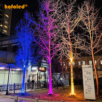 Moderne Landschafts-Baumringleuchte Warmweiß Kokosnussgarten-Uplight RGB Farbwechsel Dekorlampe Outdoor Palm LED Baumumarmungsleuchte