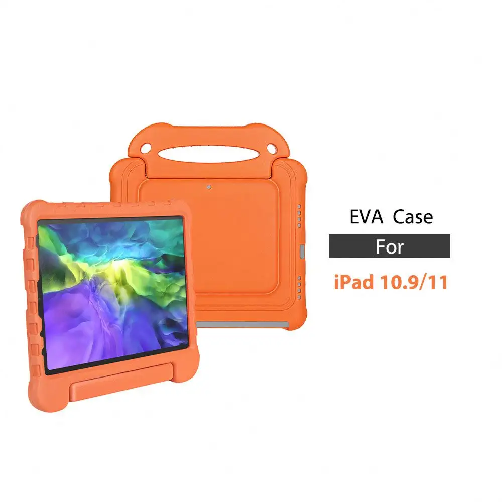 Casing Tablet Eva untuk Ipad 10.9 dudukan kartun busa tempat pelindung Travel anak-anak casing Mini 1 2 3 4 5 penutup