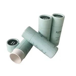 Recycled Lip Balm Stick For Children Paper Tube Round Cosmetic Box Craft Paper Jar Oil Resistant Liner Waterproof